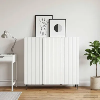 Image de Buffet vidaXL blanc 89 x 34,5 x 82 cm en aggloméré