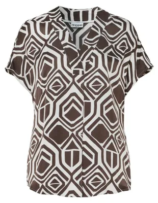 Produktbild von Toni Dress Damenbluse Amba KA, Farbe Coffee, Größe 44