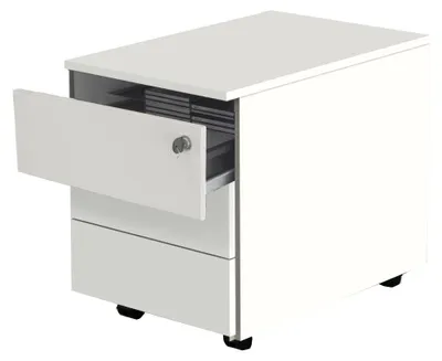 Produktbild von Kerkmann Rollcontainer weiß 3 Auszüge 42,0 x 60,0 x 54,0 cm