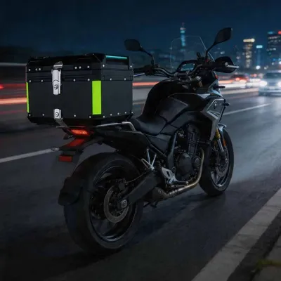 Obrázek produktu pro 65litrový univerzální kufr na motocykl, variabilní, značka Caes, vodotěsný, univerzální kufr na motocykl, helmový box, horní kufr