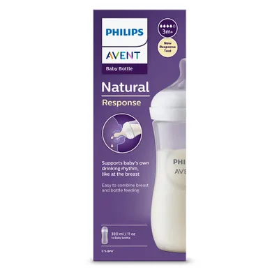 Produktbild von Philips AVENT Natural Response SCY906/01 Babyflasche 330ml, Sauger 4, schnelle Durchflussrate