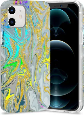 Produktbild von Für Apple iPhone 12 Mini TPU Watercolor Schutz Tasche Hülle Cover Etui Motiv 2