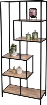 Image de Étagère ouverte de bureau à 6 tablettes – Collection HOLBORN, dimensions 77 x 33 x 185 cm