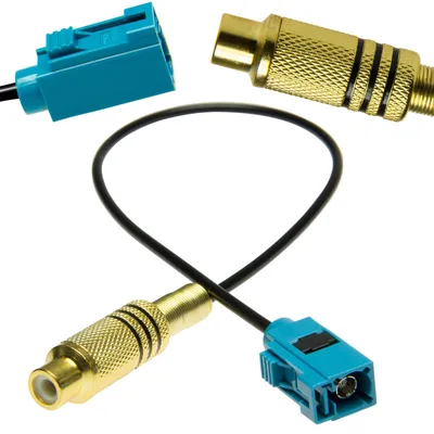 Produktbild von Cinch Fakra Adapter RCA Video Rückfahrkamera für Ford Blaupunkt Werksradios