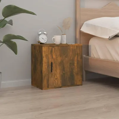 Obrázek produktu pro vidaXL Nástěnný noční stolek Smoked Oak 50x30x47 cm