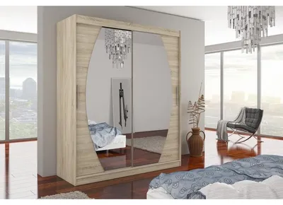 Obrázek produktu pro Šatní skříň se zrcadlem 180 cm ZABRIX - dub sonoma