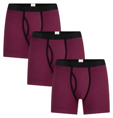 Produktbild von Bio-Baumwoll-Herren Boxershorts mit Eingriff - 3er Pack
