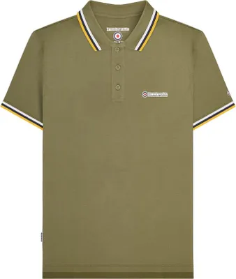 Obrázek produktu pro Lambretta - Pánská polokošile LB309 (XXL) (Khaki/White/Navy/Gold)