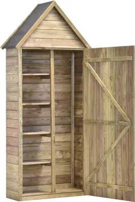 Produktbild von vidaXL Garten-Geräteschuppen mit Tür 69,5x32x178 cm Kiefer Imprägniert