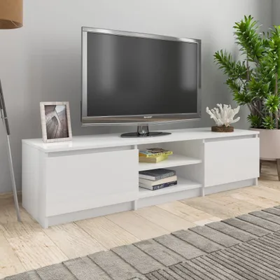 Produktbild von The Living Store TV-Schrank Hochglanz-Weiß 140x40x35,5 cm Holzwerkstoff