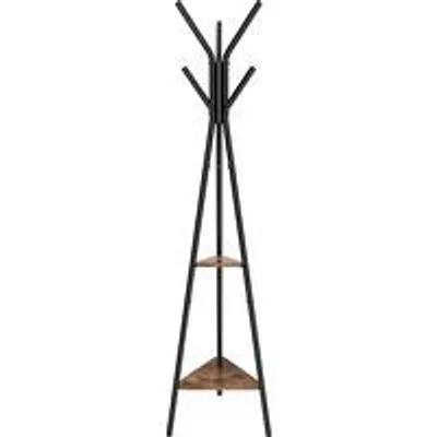 Image de Boîte de rangement métallique noire avec 6 supports, autoportante