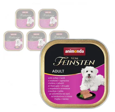 Zdjęcie produktu dla Animonda Vom Feinsten Mokra Karma Dla Psa 6x150g Z Indykiem I Jagnięciną