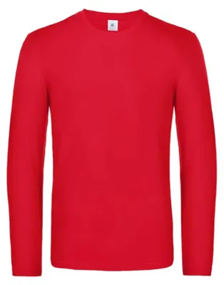 Produktbild von B&C - "#E190" T-Shirt für Herren Langärmlig LT1704 (XXL) (Rot)
