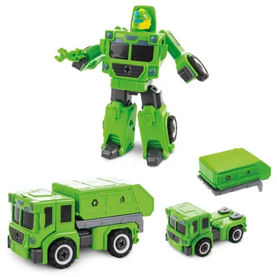 Produktbild von Transformierbarer Roboter Müllwagen LKW Spielzeugauto Fahrzeug Laster
