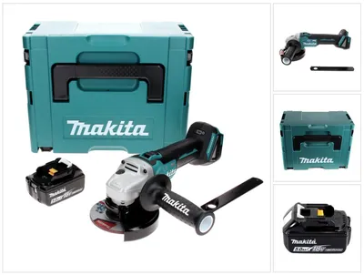 Produktbild von Makita DGA 506 T1J Akku Winkelschleifer 18 V 125 mm Brushless + 1x Akku 5,0 Ah + Makpac - ohne Ladegerät