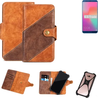 Produktbild von K-S-Trade Handy-Hülle Schutz-Hülle Bookstyle Case Wallet-Case kompatibel mit Huawei Honor View10 Handy Cover Bumper Kantenschutz Smartphone
