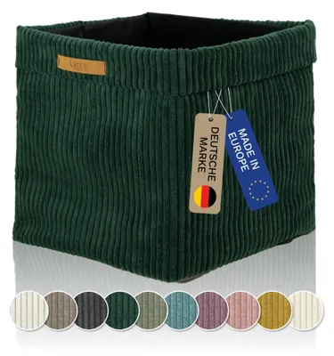 Produktbild von Kallax Boxen Cord 1 Stk. grün, Aufbewahrungsbox faltbar 33x33x31cm