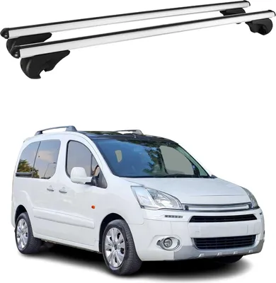 Image de Barres de toit Transversales pour Citroen Berlingo 2008-2018 Aluminium Argent