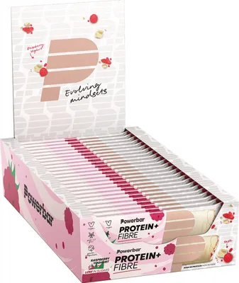 Produktbild von Powerbar Protein Plus Fibre Bar (16x35g) Raspberry-Joghurt - Riegel - Protein-Riegel