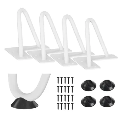 Produktbild von Tischbeine 4er Set Hairpin Leg Metalltischbeine Moebelfuesse fuer Schreibtisch Esstisch 21cm Weiß