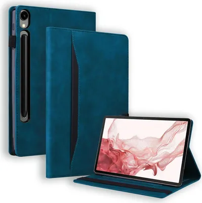 Produktbild von Mobigear Folio  Samsung Galaxy Tab S10 FE Plus Hülle Klapphülle - Blau