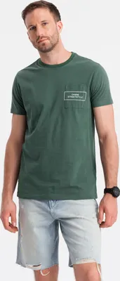 Produktbild von Ombre Clothing Kurzarmhemd für Männer Taoles dunkelgrün S