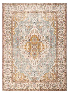 Zdjęcie produktu dla Dywan vintage - Thirza Medaillon Jasnoniebieski/Wielokolorowy