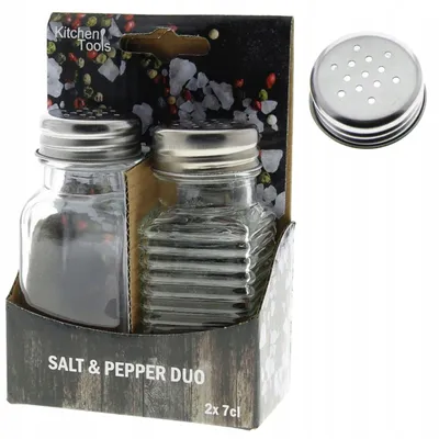 Produktbild von Supplemedica Edelstahl Salz- und Pfefferstreuer Glas 2 Stück