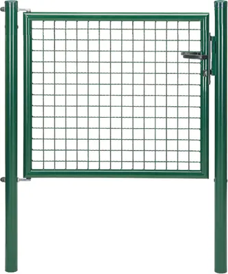 Produktbild von Alberts Wellengitter-Einzeltor grün Nennbreite: 1000 mm Höhe: 750 mm Pfosten-Ø: 60 mm Rahmenstärke-Ø: 42 mm