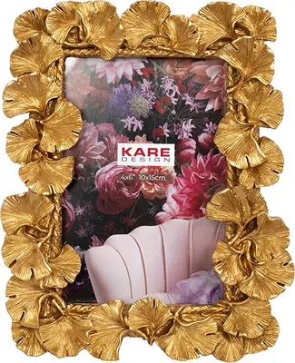 Zdjęcie produktu dla KARE ramka na zdjęcia GINKGO LEAF 17x20 cm złota