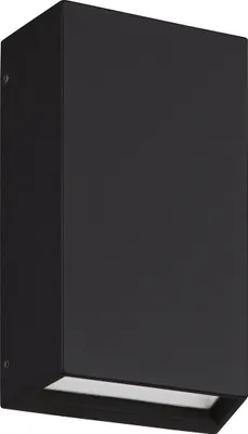 Produktbild von SPONGANO Wand-/Deckenleuchte Lampe Beleuchtung - L12 x H20 x AL6 cm - schwarz - 2X5W inkl. - IP65