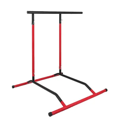 Obrázek produktu pro Stojan na hrazdu, nosnost 150 kg, přenosná posilovací věž, multifunkční domácí posilovací stanice na kliky a dipy, nastavitelné tyče