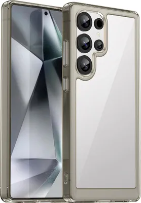 Obrázek produktu pro Etui Silikonowe Outer Space Case Z Żelową Ramką Do Samsung Galaxy S25 Ultra - Przezroczysto-Czarne