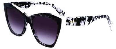 Produktbild von Sonnenbrille Schmetterlingsform LJ784S Uni mit 53 mm Glasgröße schwarz/weiß
