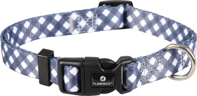 Produktbild von Flamingo Halsband Salome grau/weiß, Maße: 30-45 cm / 15 mm