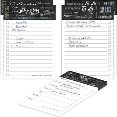Produktbild von PRICARO Planer Trio "Lettering-black" A6, 5 Stück
