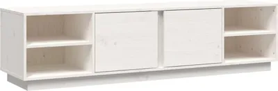 Produktbild von vidaXL TV-Schrank Weiß 156x40x40 cm Massivholz Kiefer