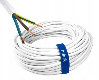 Produktbild von Kabel H05VV-F 3x1mm2, 100m, Kupfer, PVC, flexibel, Rundkabel, 300/500V, für Haushaltsgeräte und Feuchträume