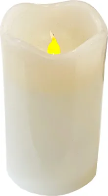 Image de LED - Bougie en cire véritable avec LED 7,5 x 12,5 cm avec minuterie