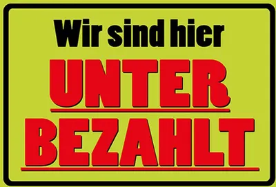 Produktbild von vianmo Holzschild 20x30 cm wir sind hier unterbezahlt