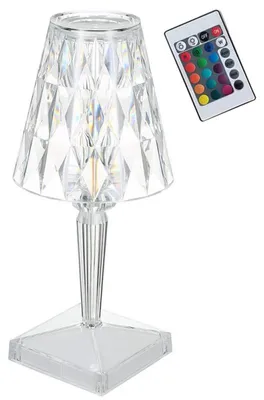 Image de Verk 12304 Crystal LED lampe de table, RGB, écran tactile, télécommande