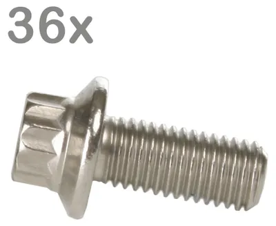 Zdjęcie produktu dla 36 śrub do felg M7x16 ze stali nierdzewnej do felg BBS, Rial, Schmidt, O.Z. i Dynatech Carline