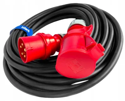 Produktbild von CEE-Adapterleitung, Kupplung 16A 5-polig Stecker 32A 5-polig IP44 25M