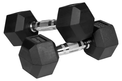 Obrázok produktu pre Rebel ACTIVE Rubber-coated cast iron dumbbells 2x6 kg