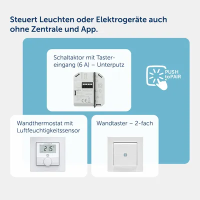 Productafbeelding van Homematic IP schakelactor met drukknoppinvoer (6 A) – voor inbouw
