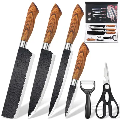 Produktbild von Küchenmesser Set, Edelstahl, Umweltfreundlich, schwarz
