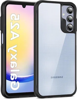 Image de Coque de téléphone portable transparente 5G, noire et rigide