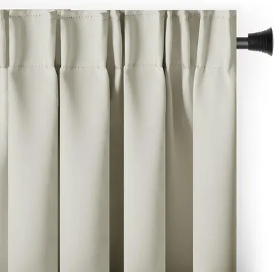 Produktbild von Gardine Kräuselband Multifunktionsband 200x175 cm Creme Vorhang Einfarbig Verdunklungsvorhang Aufhängung Pleat