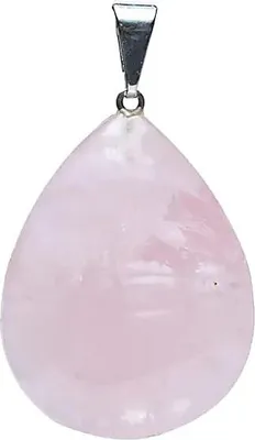 Produktbild von Rosenquarz Edelsteinanhänger in Tropfenform -- ±2–3 cm online bestellen