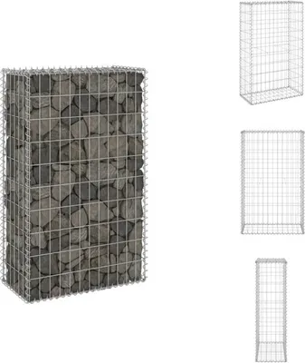 Immagine prodotto di vidaXL Muro di gabbioni con copertura in acciaio zincato 60x30x100 cm - Pannelli di recinzione